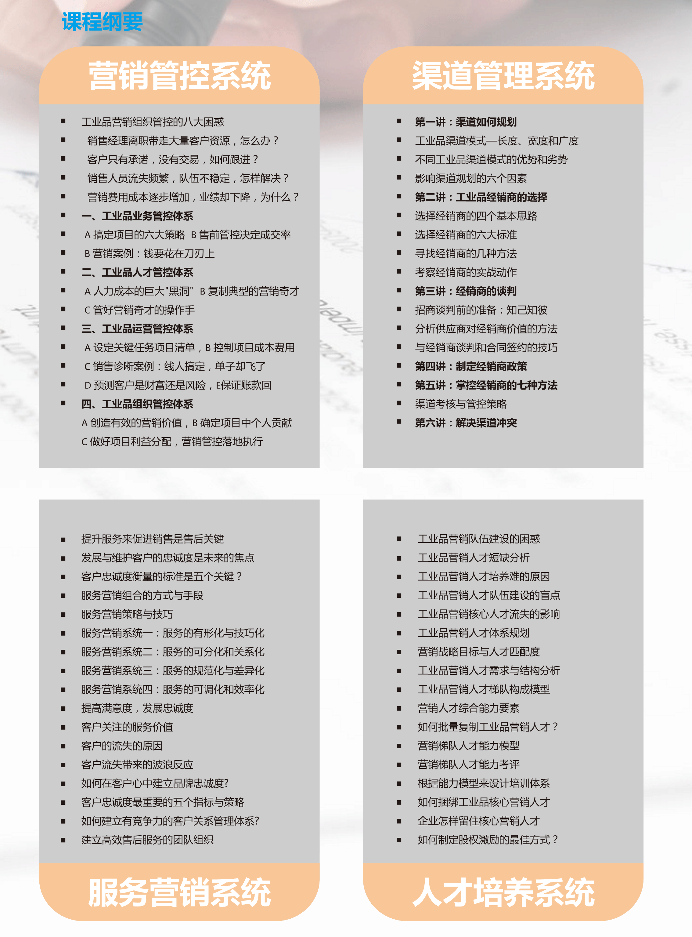 工業(yè)品營銷總裁班培訓(xùn)課程綱要介紹 工業(yè)品營銷總裁班培訓(xùn)課程綱要介紹